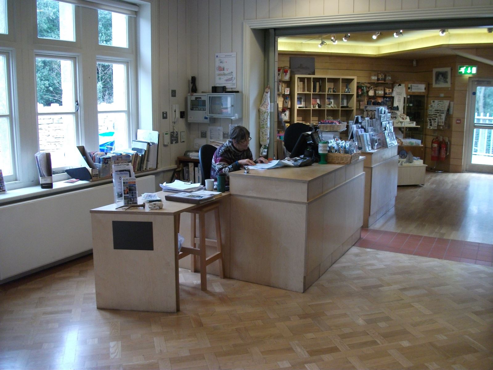 Reception desk area